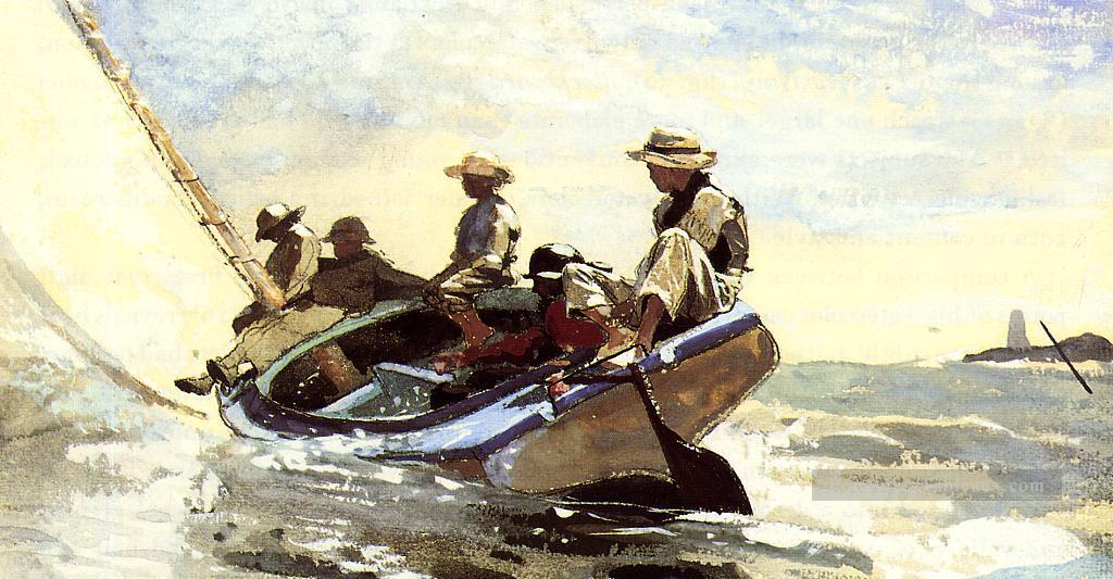 Voile le Catamaran réalisme marin peintre Winslow Homer Peintures à l'huile